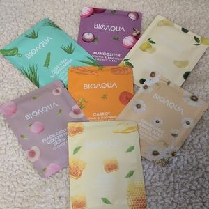Aqua Bio Skincare Mask Set - Vibrant Collection 7 Sheet Masks.